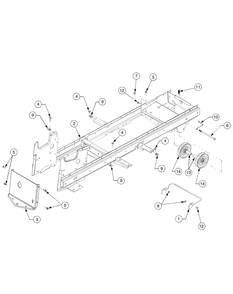 Frame And Drawbar Diagram and Parts List for GT2550 K015-K018-14A2E7P710 Cub Cadet Lawn Tractor